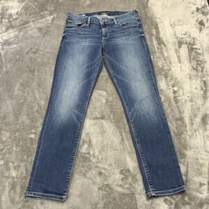 Lucky Brand Jeans Womens 4/27 Blue‎ Lolita Crop Rockstar Bikercore Denim Pants